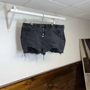 Women's Black Denim Shorts